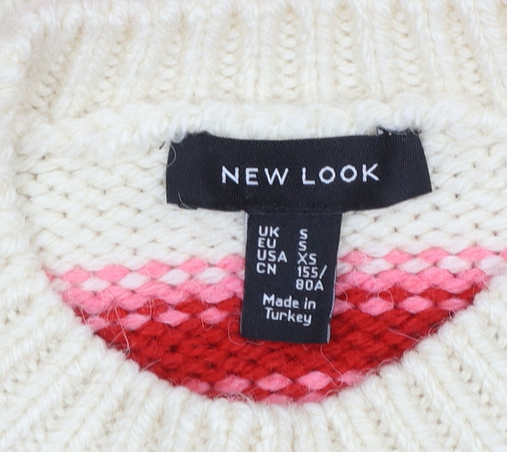 Womens UK Size S New Look Multicoloured Pullover Jumper