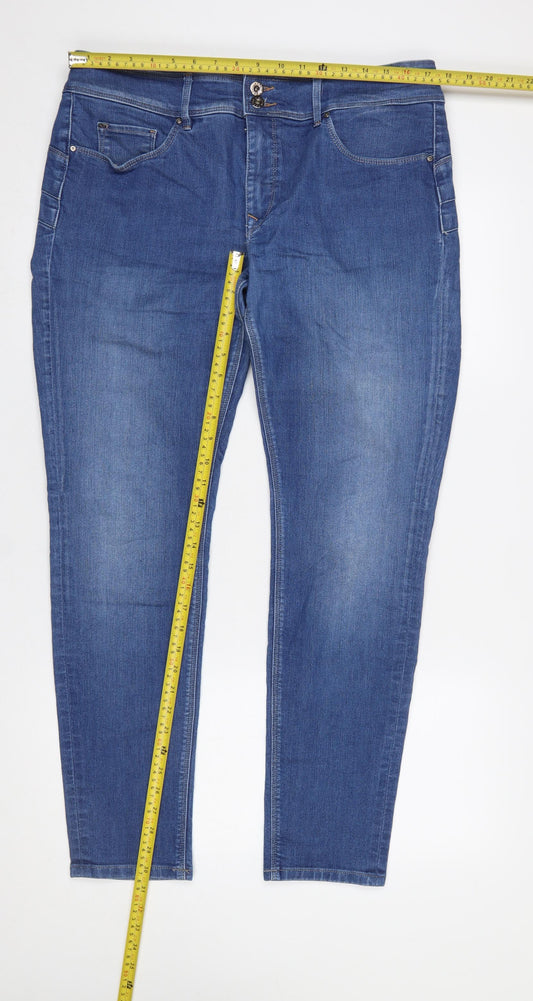 Womens UK Size 14 Salsa Slim Fit Skinny Blue Jeans