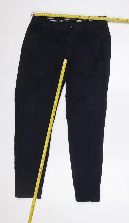 Mens UK Size 32/32 Club of Comfort Regular Fit Chino Blue Trousers