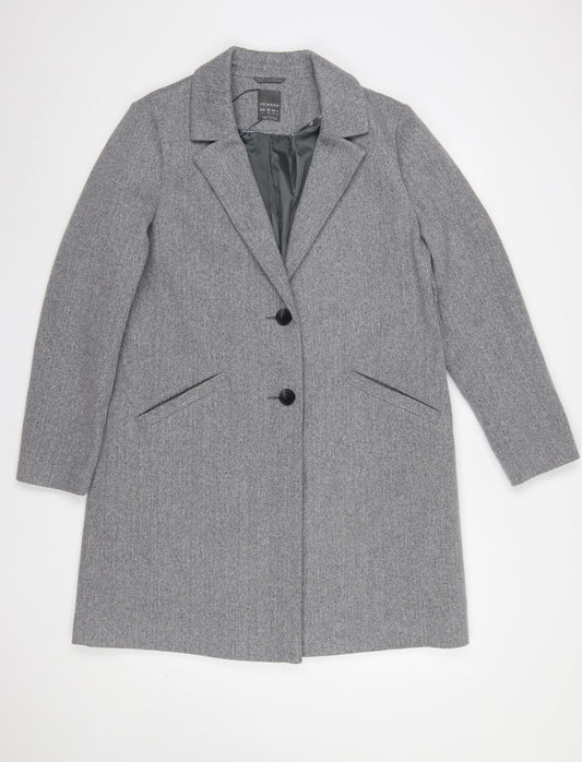 Womens UK Size 14 Primark Grey Overcoat