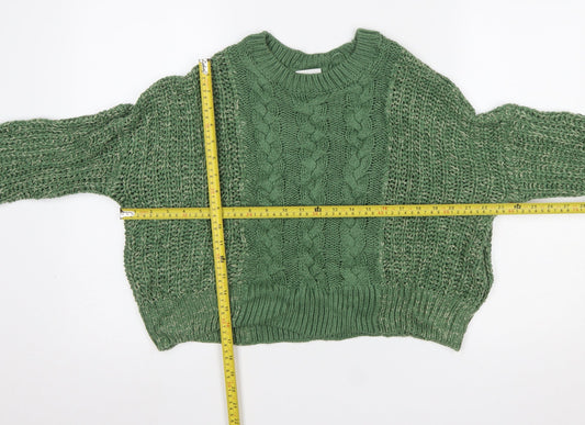 Womens UK Size M Noisy may Green Pullover Jumper