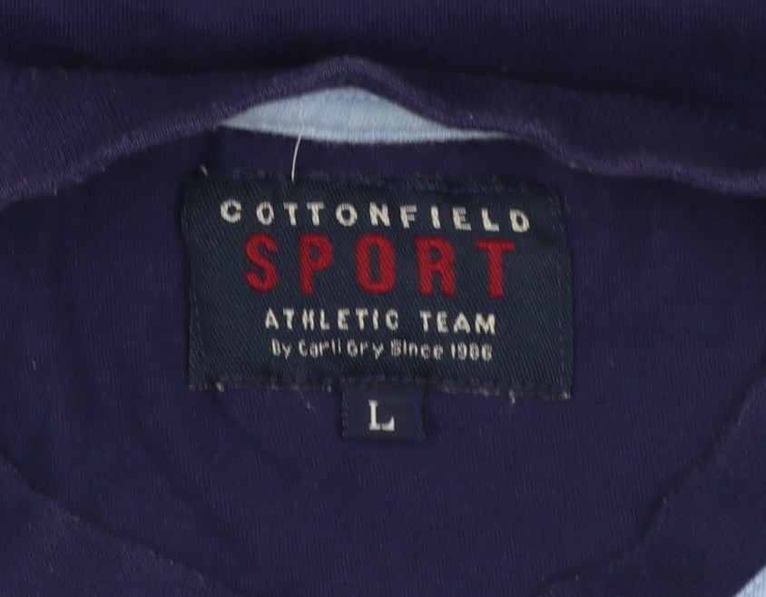 Mens UK Size L Cottonfield Blue T-Shirt