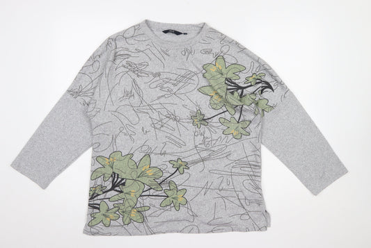 Womens UK Size M Isle Collection Grey Pullover Jumper