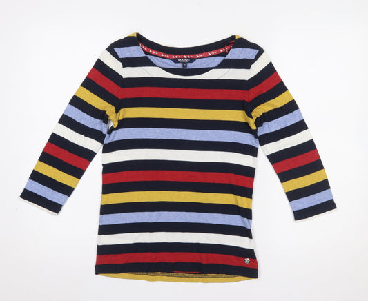 Womens UK Size 10 Maine New England Multicoloured Basic T-Shirt
