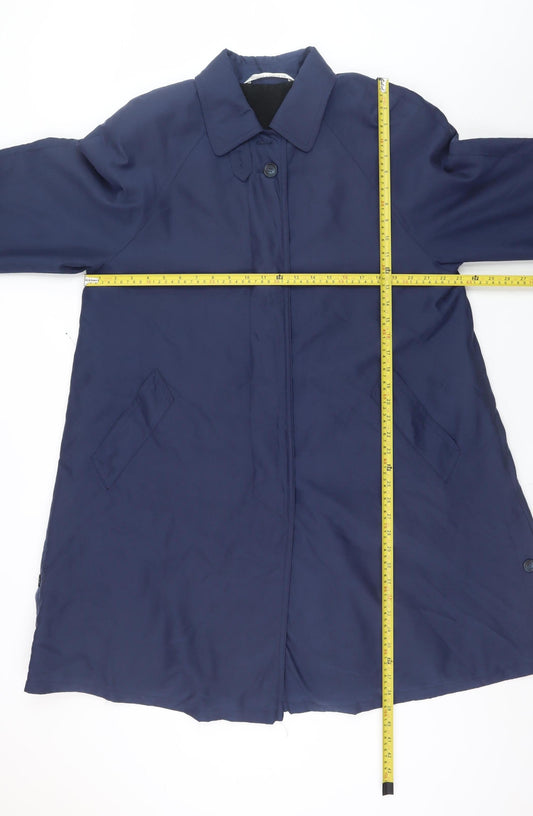 Womens UK Size 12 Marks and Spencer Blue Overcoat