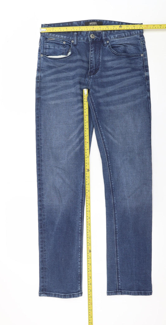 Mens UK Size M Diesel Slim Fit Straight Blue Jeans