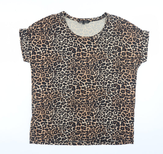 Womens UK Size S Only Brown Basic T-Shirt