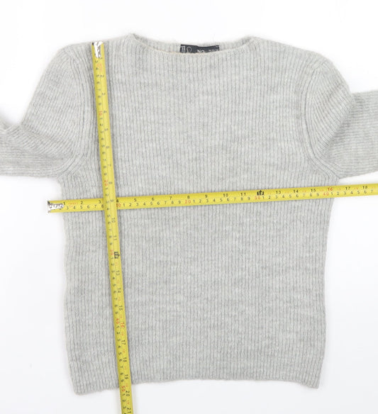 Womens UK Size XS MNG Grey Pullover Jumper