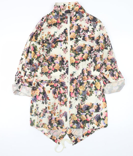 Womens UK Size 10 Brave Soul Multicoloured Anorak Coat
