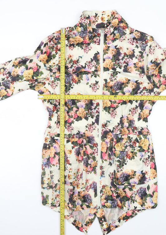 Womens UK Size 10 Brave Soul Multicoloured Anorak Coat