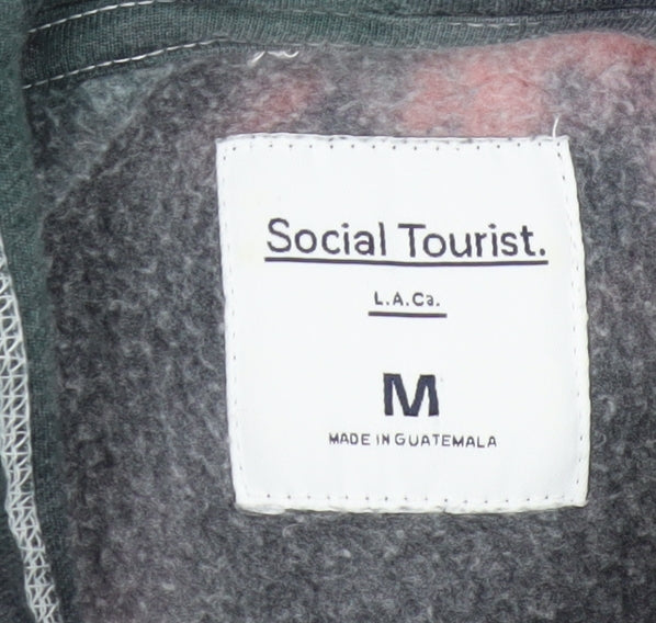 Mens UK Size M Social Tourist Multicoloured Pullover Hoodie