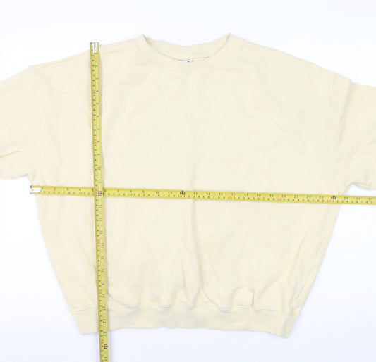 Womens UK Size M H&M Sport Beige Pullover Sweatshirt