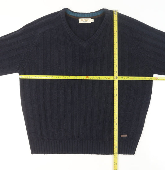 Mens UK Size L PG Field Blue Pullover Jumper
