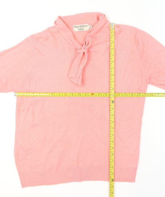 Womens UK Size 14/16 Honor Millburn at EWM Pink Pullover Jumper