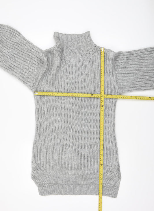 Womens UK Size 4 Miss Selfridge Grey Basic Button-Up