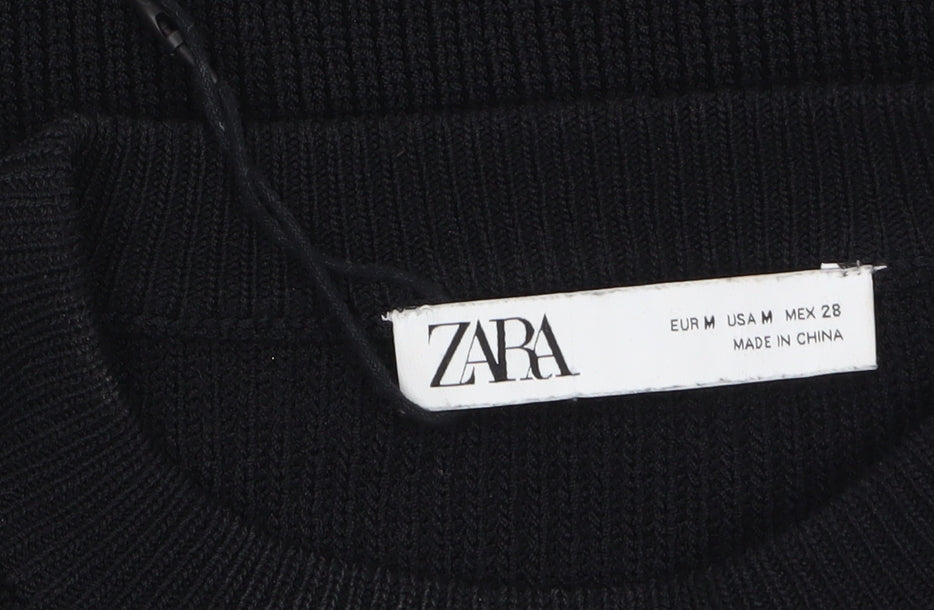 Womens UK Size 12 Zara Black Pullover Jumper