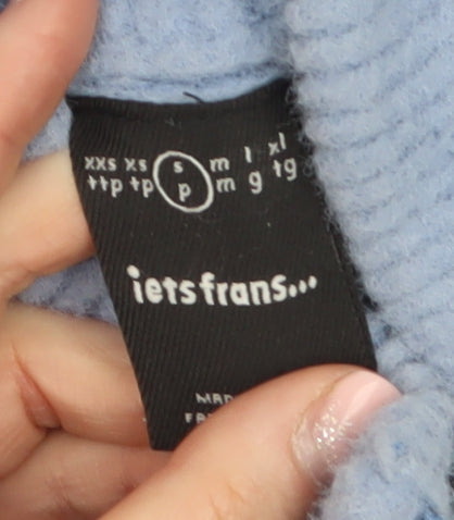 Womens UK Size S iets frans... Blue Half Zip Jumper