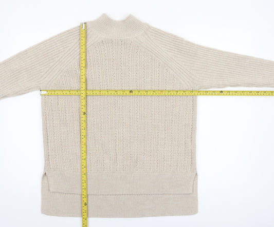 Womens UK Size S George Beige Pullover Jumper
