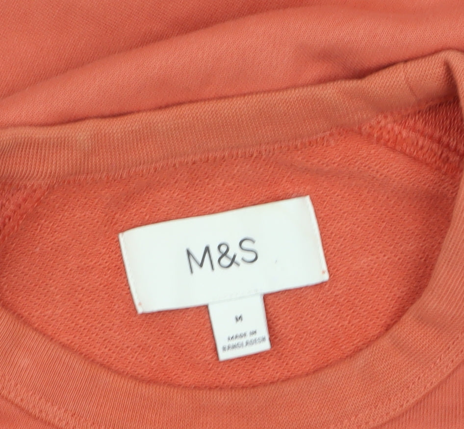 Mens UK Size M Marks and Spencer Orange Pullover Sweatshirt