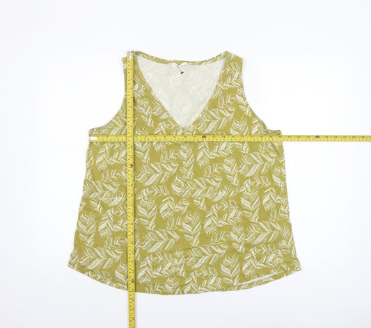 Womens UK Size 2XL Encuentro Green Camisole Tank