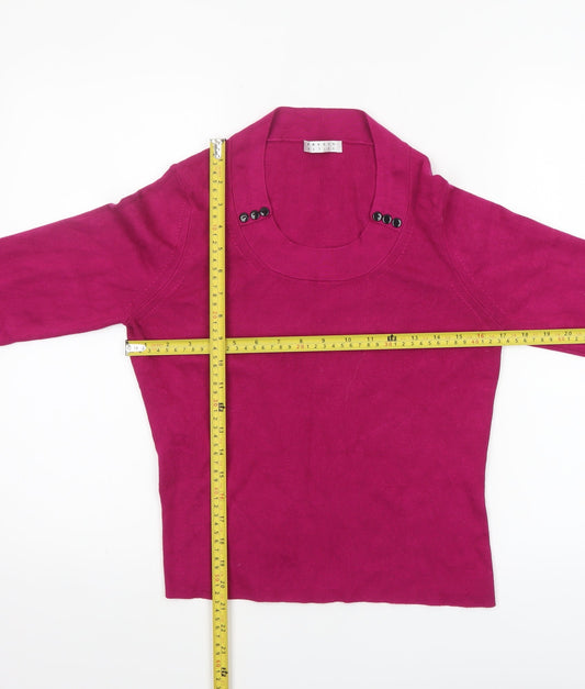 Womens UK Size M Precis Petite Pink Pullover Jumper