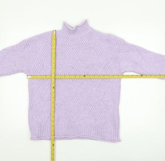 Womens UK Size S Marks and Spencer Purple Pullover Jumper