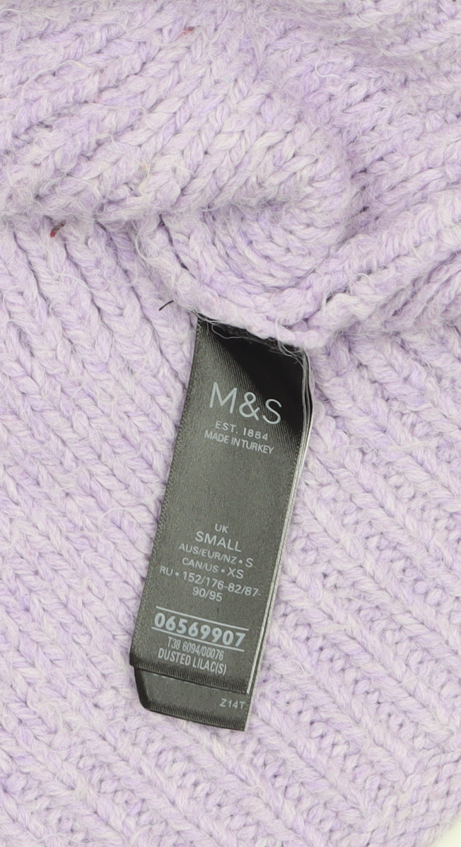 Womens UK Size S Marks and Spencer Purple Pullover Jumper