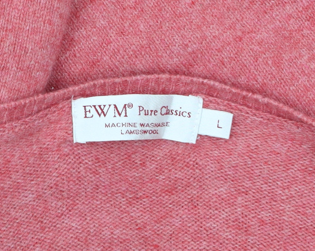 Womens UK Size L EWM Pink Pullover Jumper