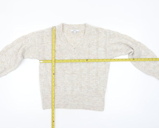 Womens UK Size XS NEXT Beige Pullover Jumper