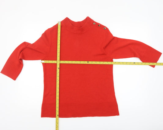 Womens UK Size 14 Marks and Spencer Red Pullover Jumper