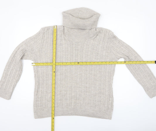 Womens UK Size L Sugar Crisp Beige Pullover Jumper