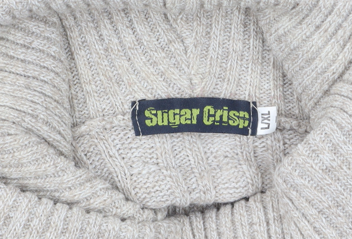 Womens UK Size L Sugar Crisp Beige Pullover Jumper