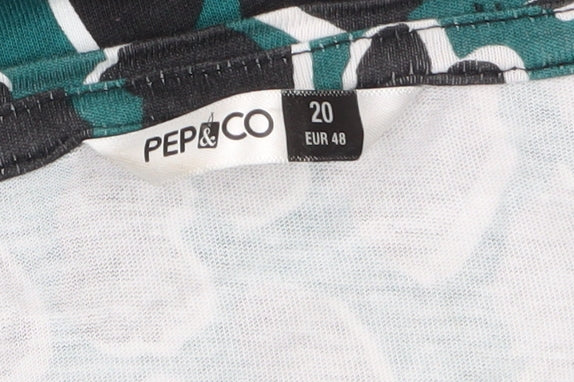 Womens UK Size 20 PEP&CO Green Basic T-Shirt