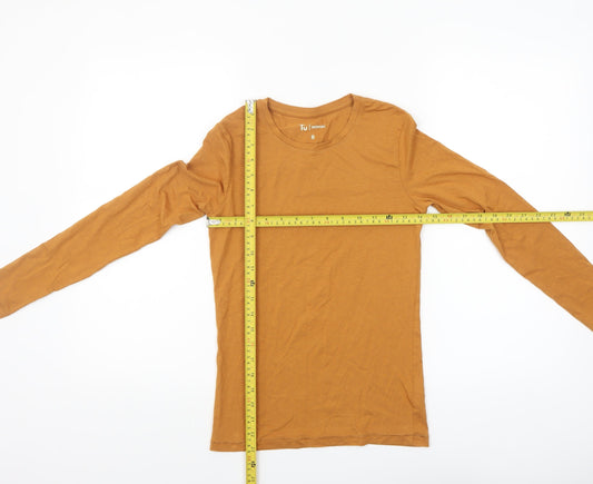 Womens UK Size 8 TU Brown Basic T-Shirt