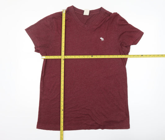 Mens UK Size XL Abercrombie & Fitch Red T-Shirt
