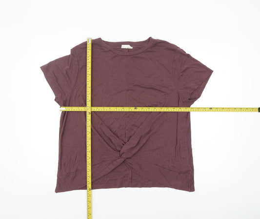 Womens UK Size 20 NEXT Brown Basic T-Shirt