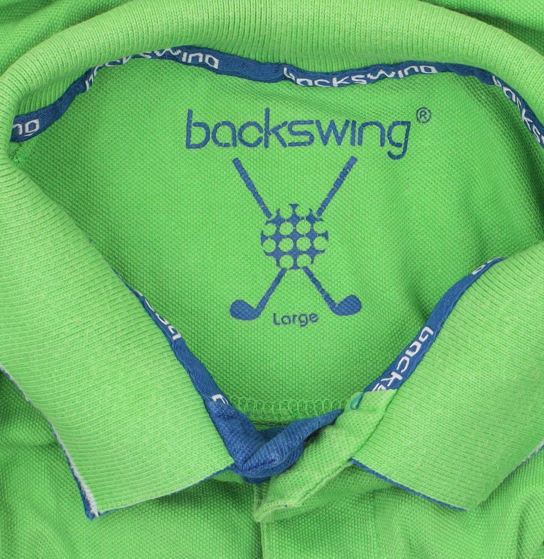 Mens UK Size L Backswing 100% Cotton Polo Shirt