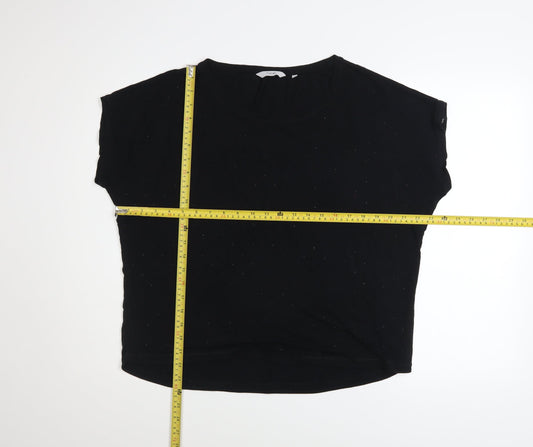 Womens UK Size 16 NEXT Black Basic T-Shirt
