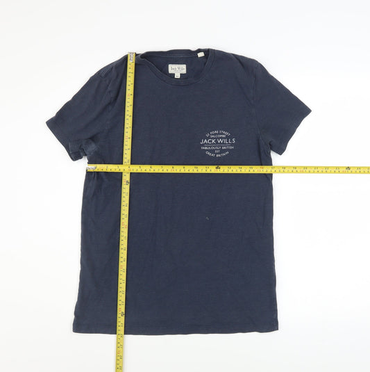 Jack Wills Men's Blue XS Crew Neck Short Sleeve Cotton T-Shirt
