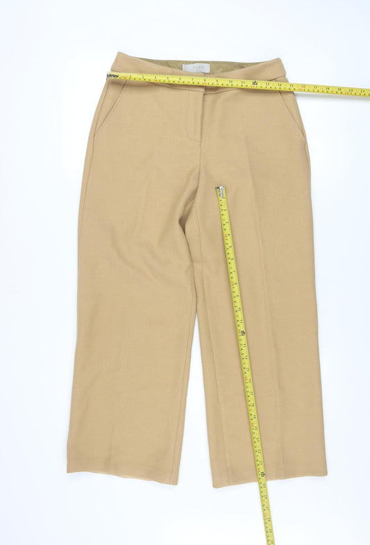 Womens UK Size 8 Hobbs Regular Fit Business Casual Formal Workwear Beige Trouser