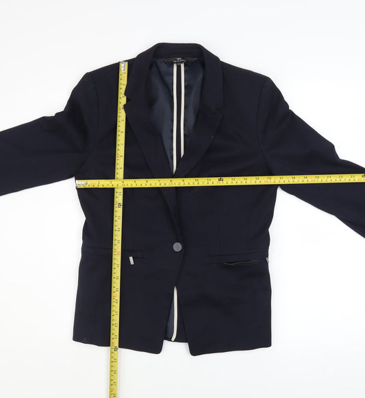 Womens UK Size 10 NEXT Regular Blue Blazer