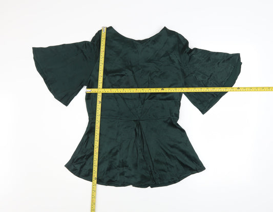 Womens UK Size 12 Monsoon Green Tunic Blouse