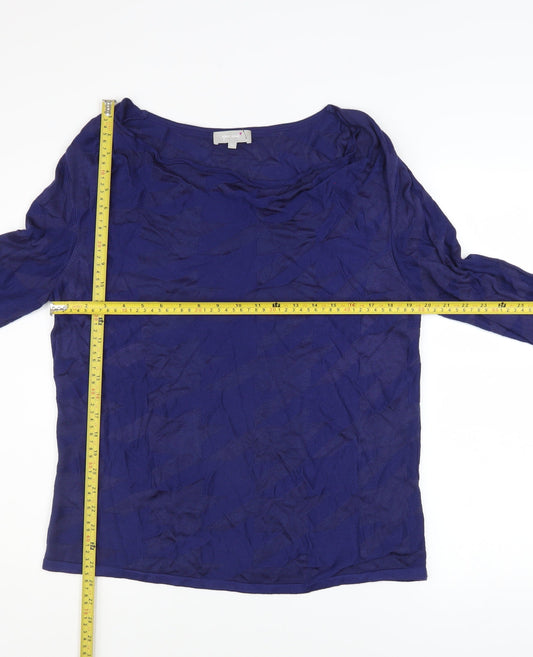 Womens UK Size 14 Marks and Spencer Blue Basic Blouse