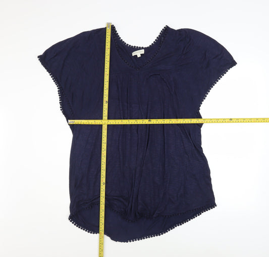 Womens UK Size M Monsoon Blue Tunic Blouse