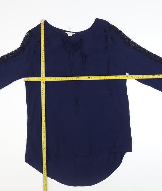 Womens UK Size 12 Monsoon Blue Tunic Blouse