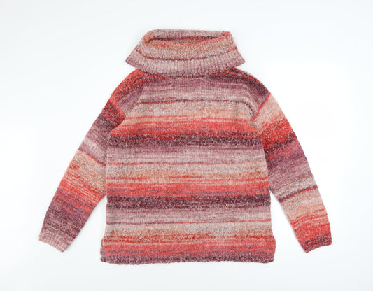 Womens UK Size 12 Cotton Traders Multicoloured Pullover Jumper