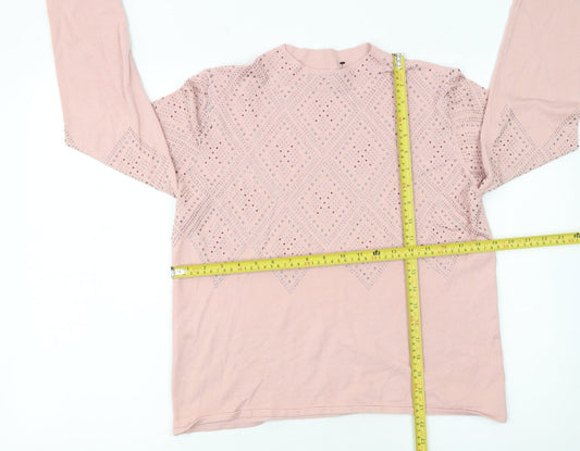 Womens UK Size 14 Roman Pink Pullover Jumper