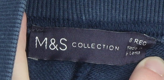 Womens UK Size 8 Marks and Spencer Regular Fit Jogger Blue Trousers