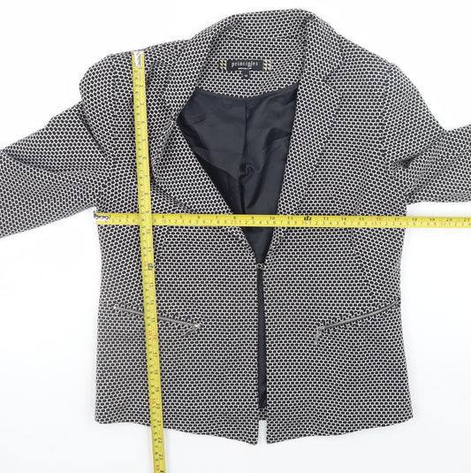 Principles by Ben de Lisi Women's Black Geometric Blazer Size 10