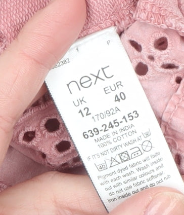 Womens UK Size 12 NEXT Pink Pullover Sweatshirt